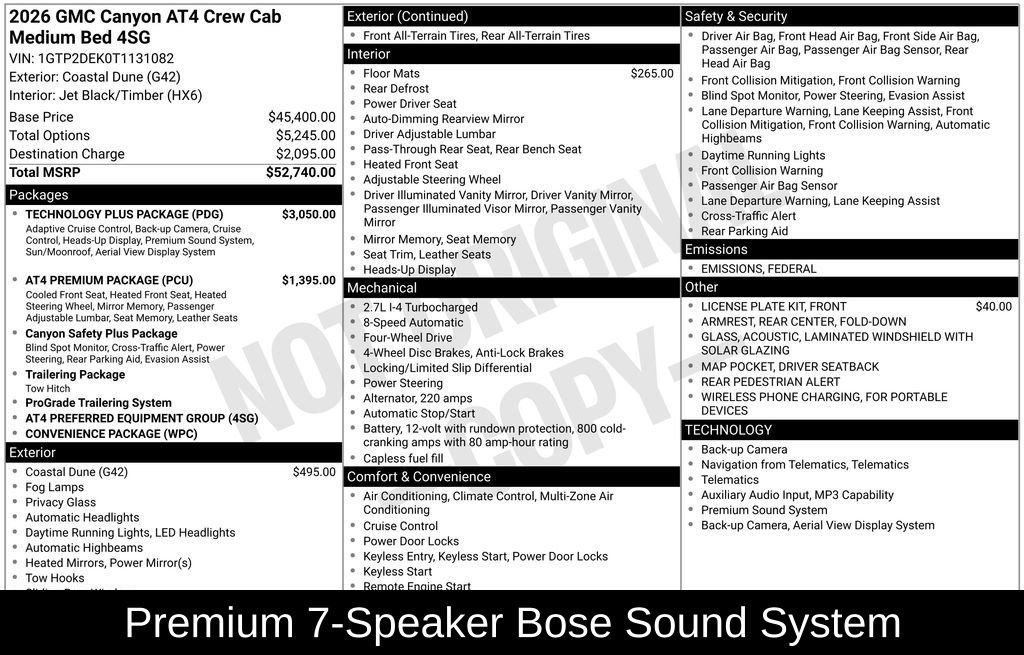 New 2026 GMC Canyon AT4 w/ Technology Plus Package image 7