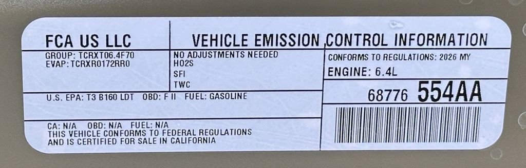 New 2026 Jeep Wrangler Unlimited Rubicon 392 AWD/4WD image 60