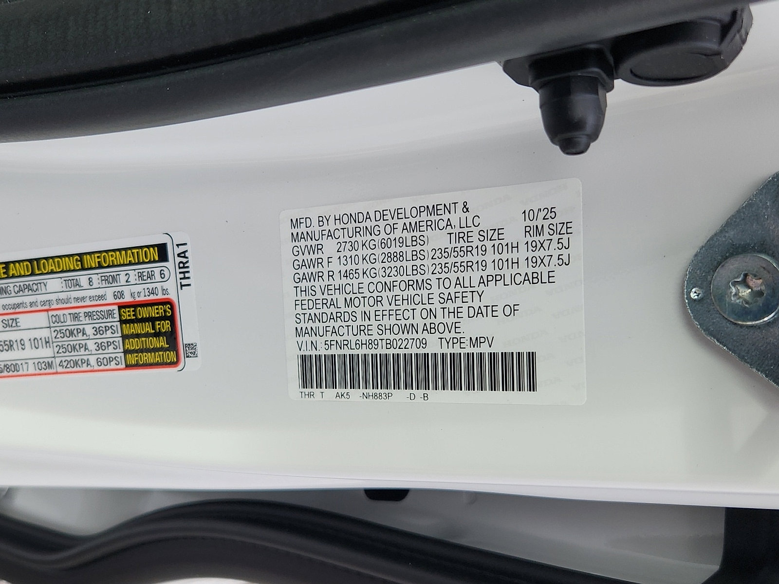 New 2026 Honda Odyssey Touring image 18