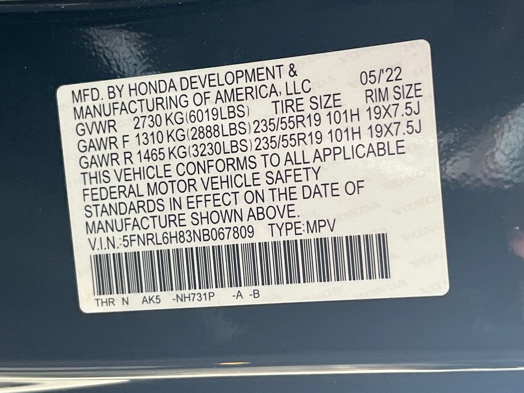 Used 2022 Honda Odyssey Touring image 35