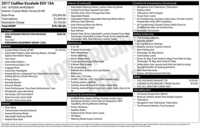 Used 2017 Cadillac Escalade ESV 2WD image 31