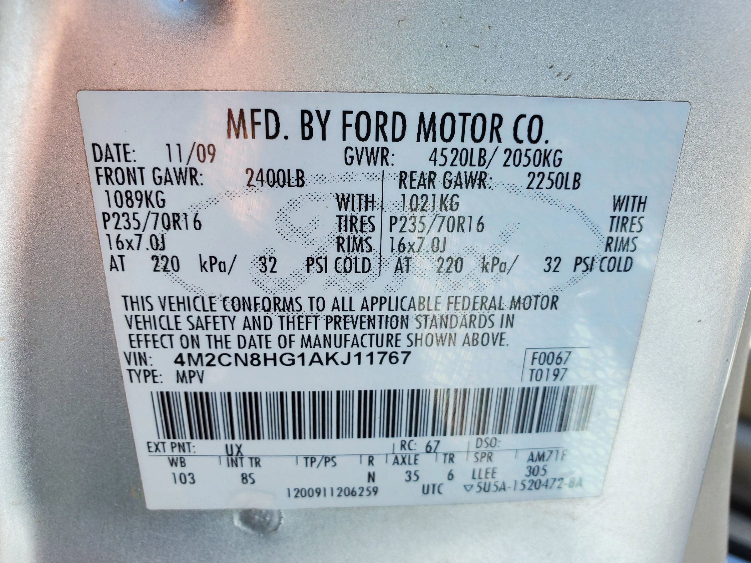 Used 2010 Mercury Mariner Premier image 48