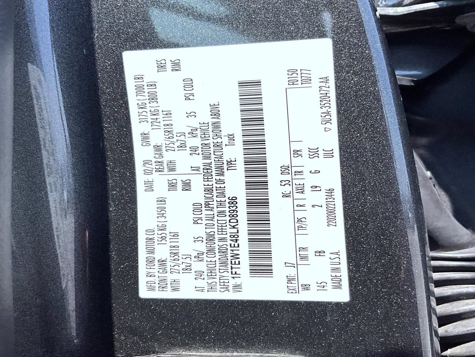 Used 2020 Ford F150 XLT w/ Equipment Group 302A Luxury AWD/4WD image 25