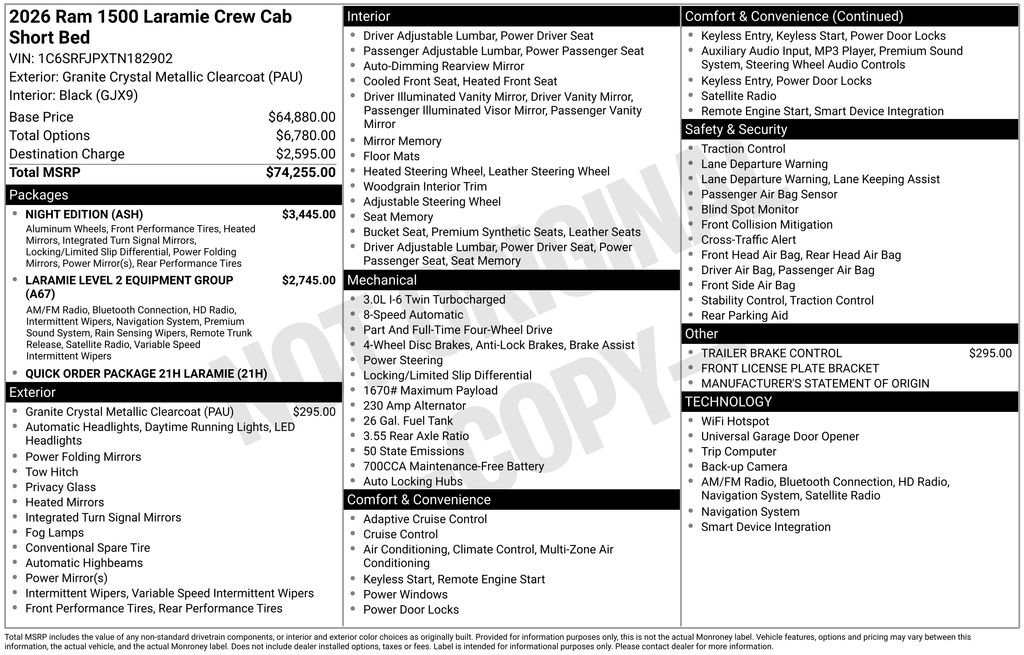 New 2026 RAM 1500 Laramie w/ Night Edition image 2