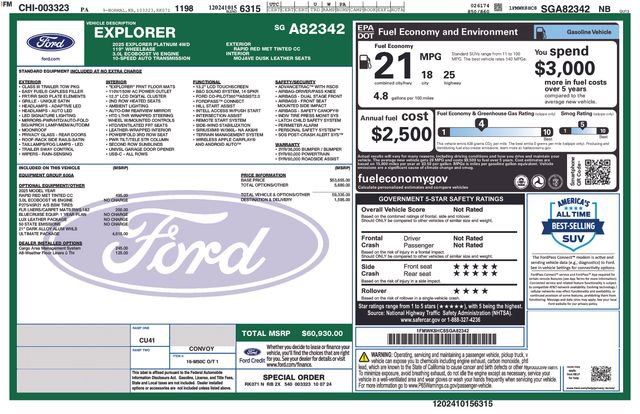 Used 2025 Ford Explorer Platinum w/ Ultimate Package AWD/4WD image 9