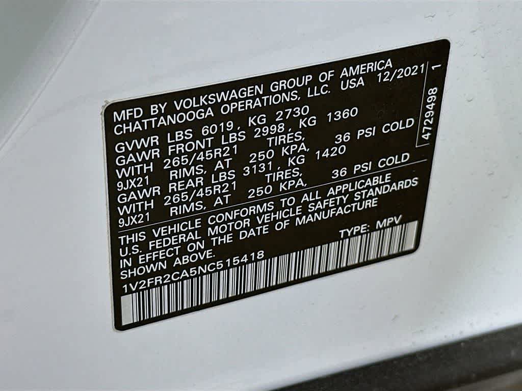 Used 2022 Volkswagen Atlas SEL Premium AWD/4WD image 23