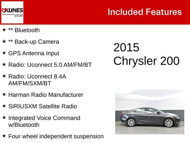 Used 2015 Chrysler 200 Limited w/ Spring Special Group FWD image 2
