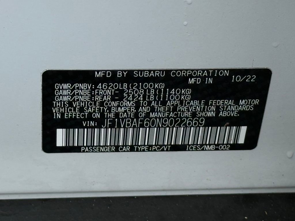 Used 2022 Subaru WRX Premium image 36