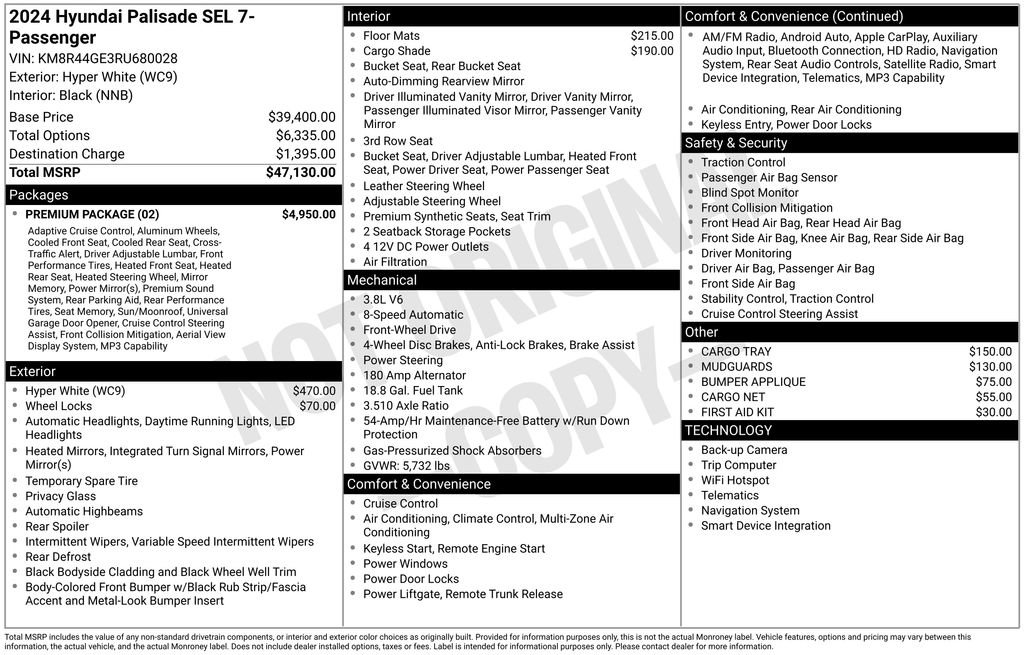 Used 2024 Hyundai Palisade SEL w/ Premium Package FWD image 32