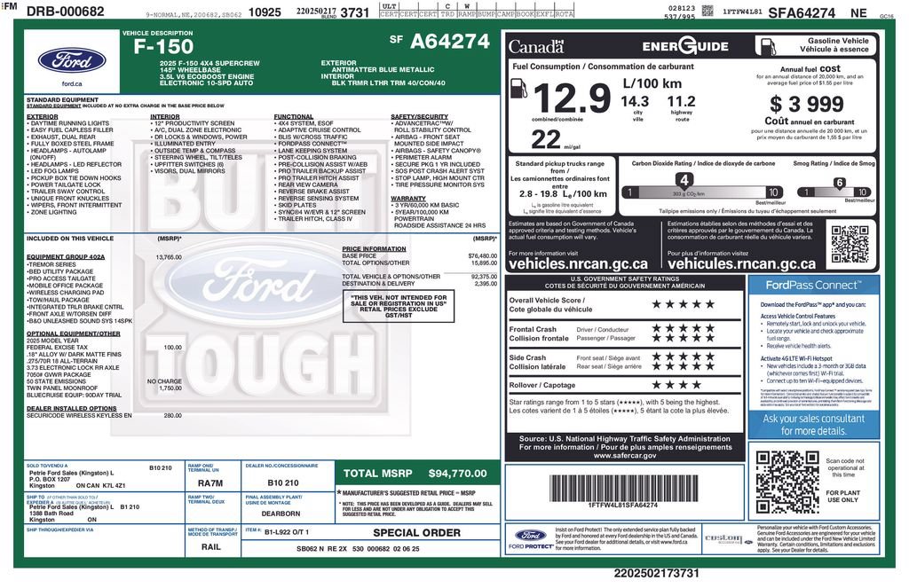 Used 2025 Ford F150 Tremor w/ Equipment Group 402A High AWD/4WD image 35