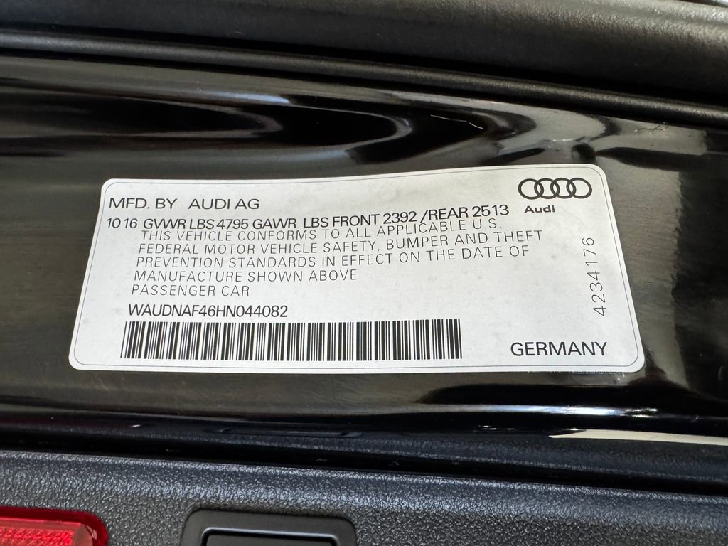 Used 2017 Audi A4 2.0T Premium w/ Convenience Package AWD/4WD image 40