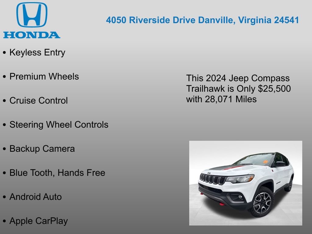 Used 2024 Jeep Compass Trailhawk AWD/4WD image 7