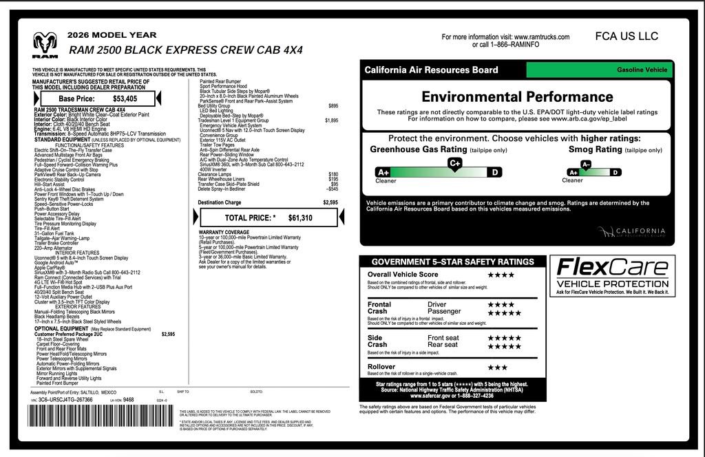 New 2026 RAM 2500 Tradesman image 2