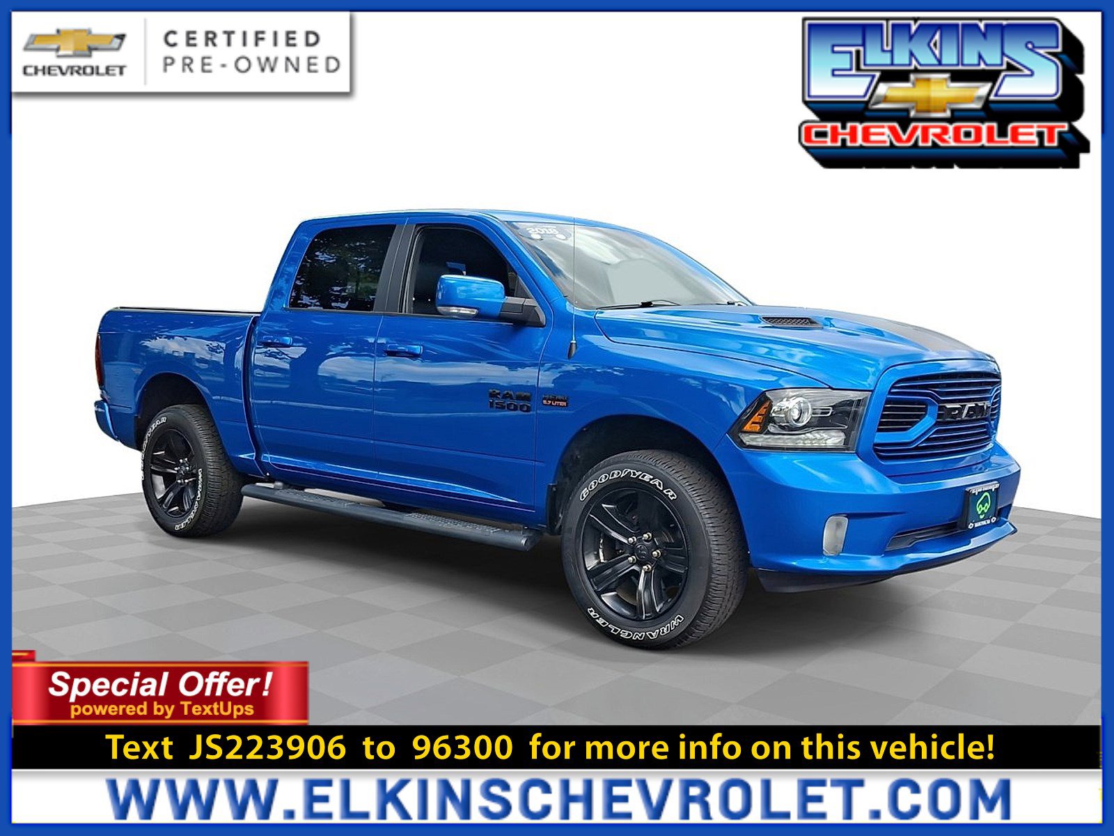 Used 2018 RAM 1500 Sport w/ Hydro Blue Sport Package