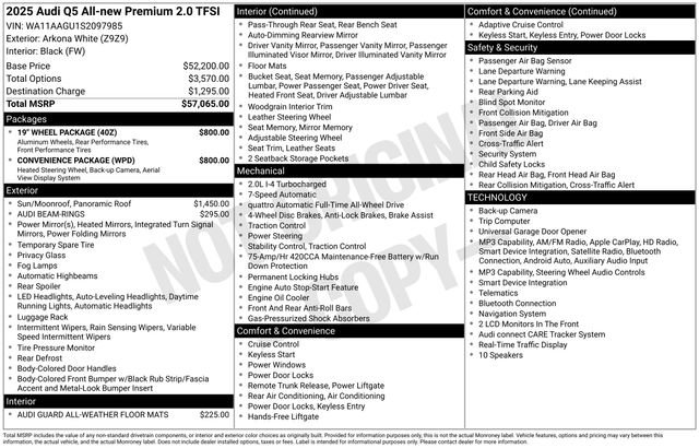 Certified 2025 Audi Q5 Premium w/ Convenience Package AWD/4WD image 38