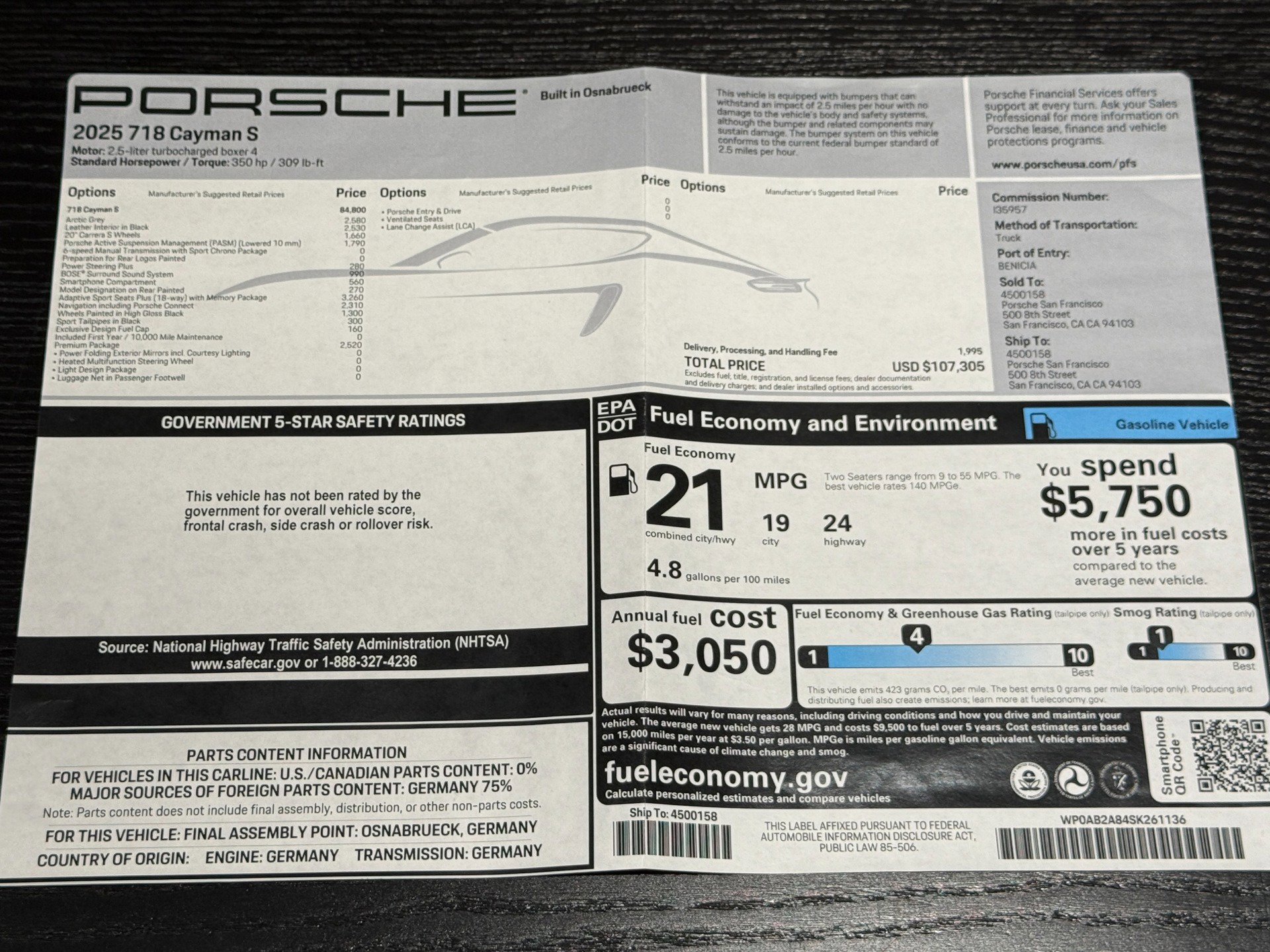 Used 2025 Porsche 718 Cayman S image 78