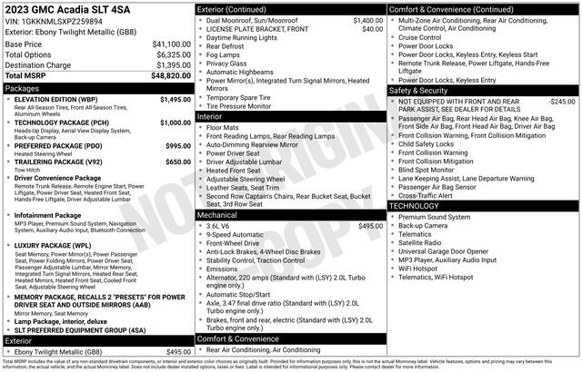 Used 2023 GMC Acadia SLT w/ Elevation Edition FWD image 26