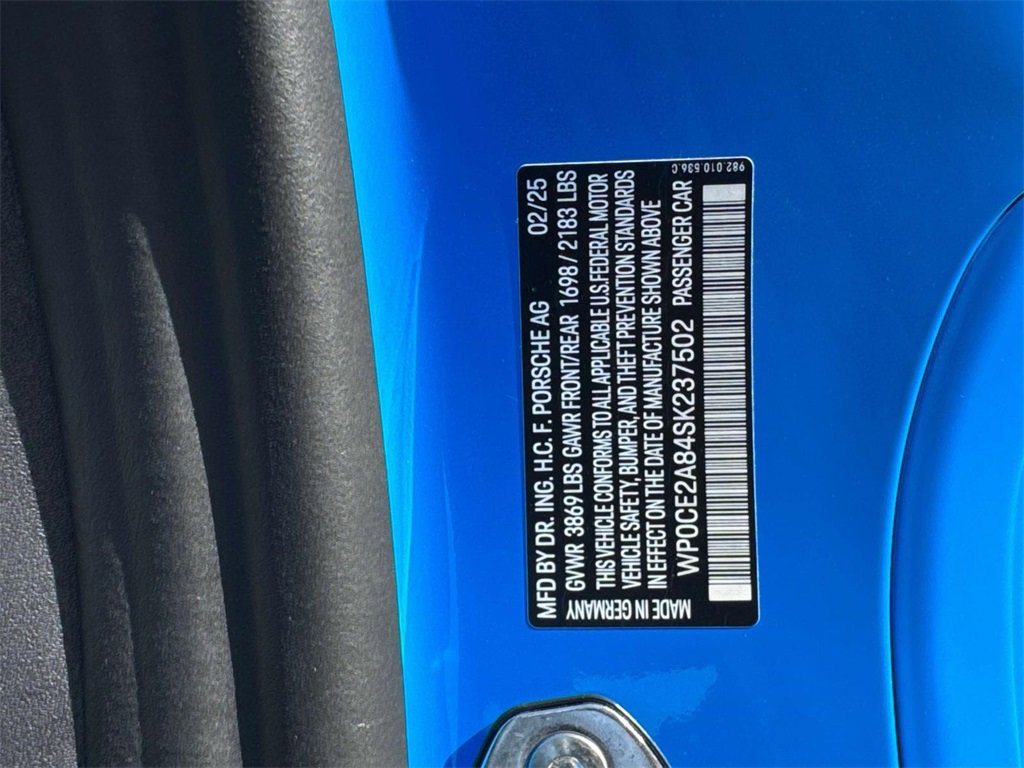 Used 2025 Porsche 718 Boxster Spyder RS image 28