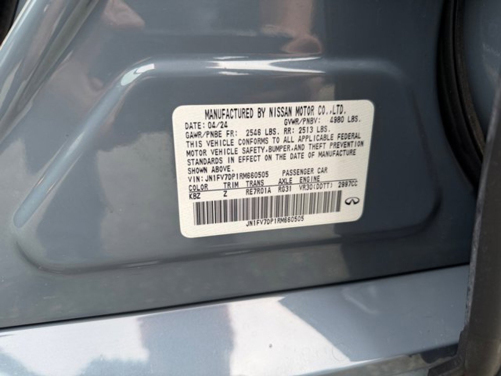 Certified 2024 INFINITI Q50 Red Sport 400 image 23