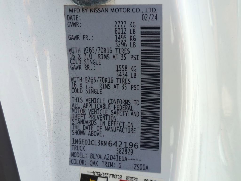 Certified 2024 Nissan Frontier S w/ Tow Package image 29