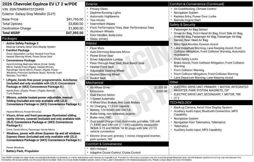 New 2026 Chevrolet Equinox EV LT AWD/4WD image 5