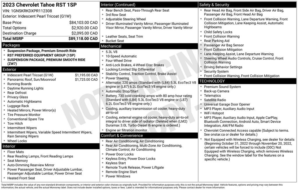 Used 2023 Chevrolet Tahoe RST AWD/4WD image 27