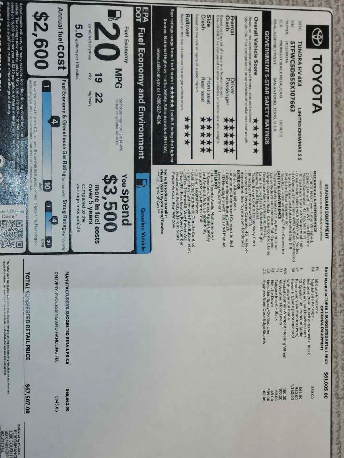 Used 2025 Toyota Tundra Limited AWD/4WD image 20