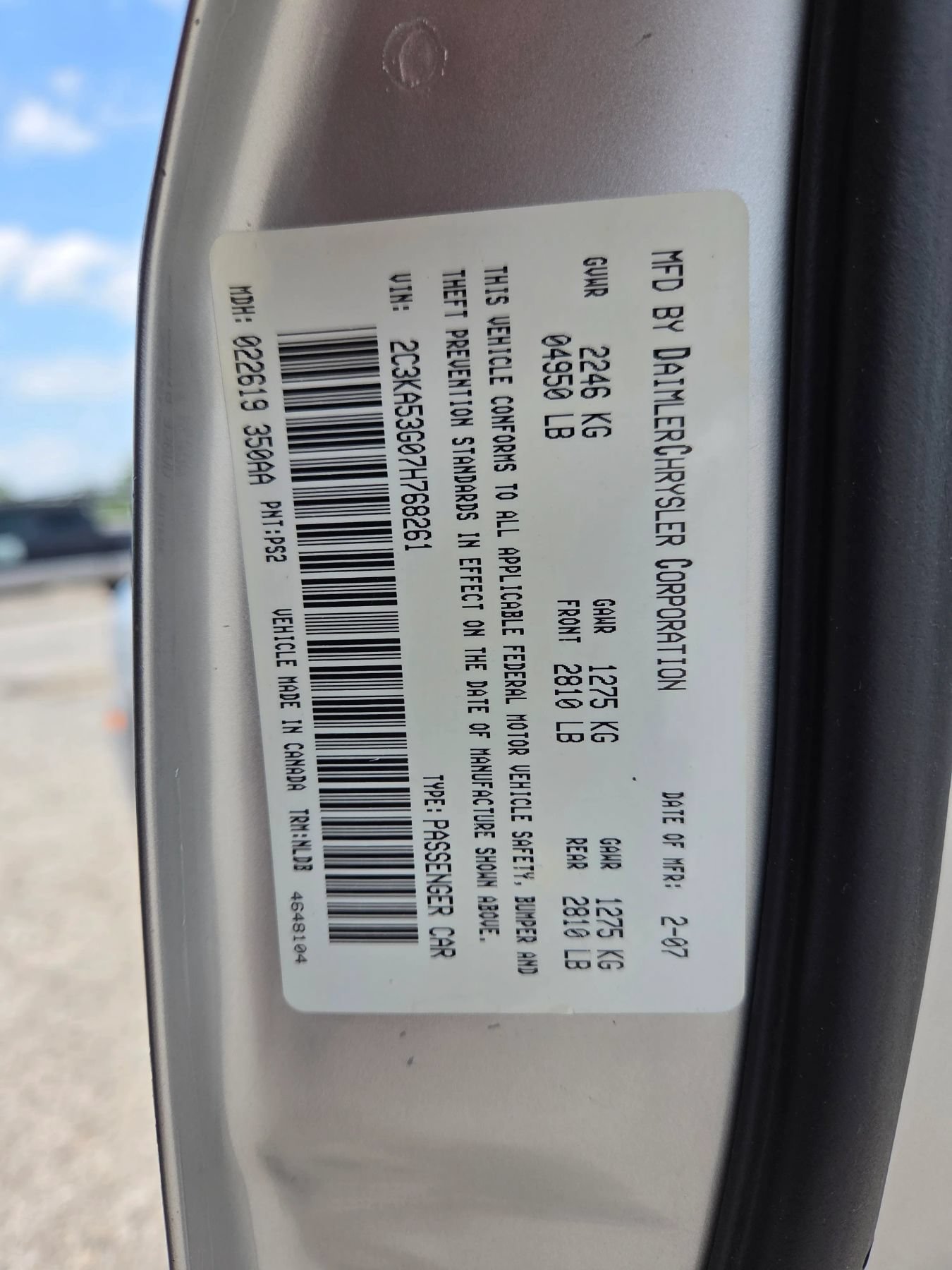 Used 2007 Chrysler 300 Touring w/ Comfort/Convenience Group RWD image 13
