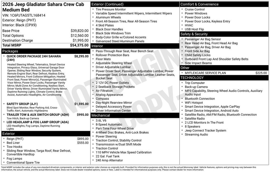 New 2026 Jeep Gladiator Sport AWD/4WD image 32
