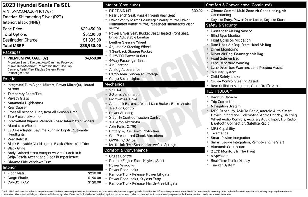 Certified 2023 Hyundai Santa Fe SEL w/ Premium Package FWD image 24