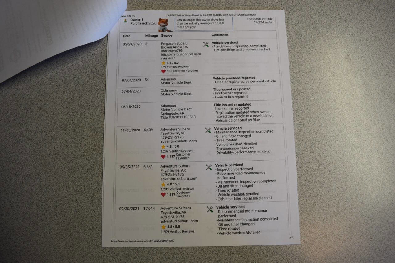 Used 2020 Subaru WRX STI w/ Popular Package #1 image 53