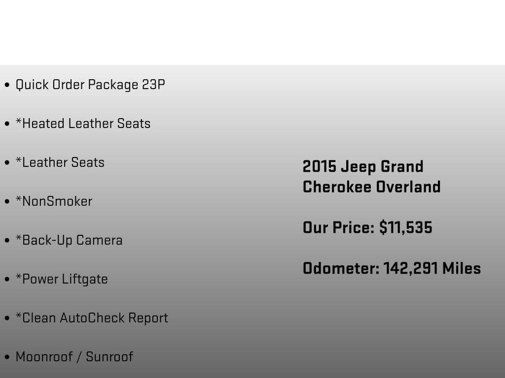 Used 2015 Jeep Grand Cherokee Overland image 6