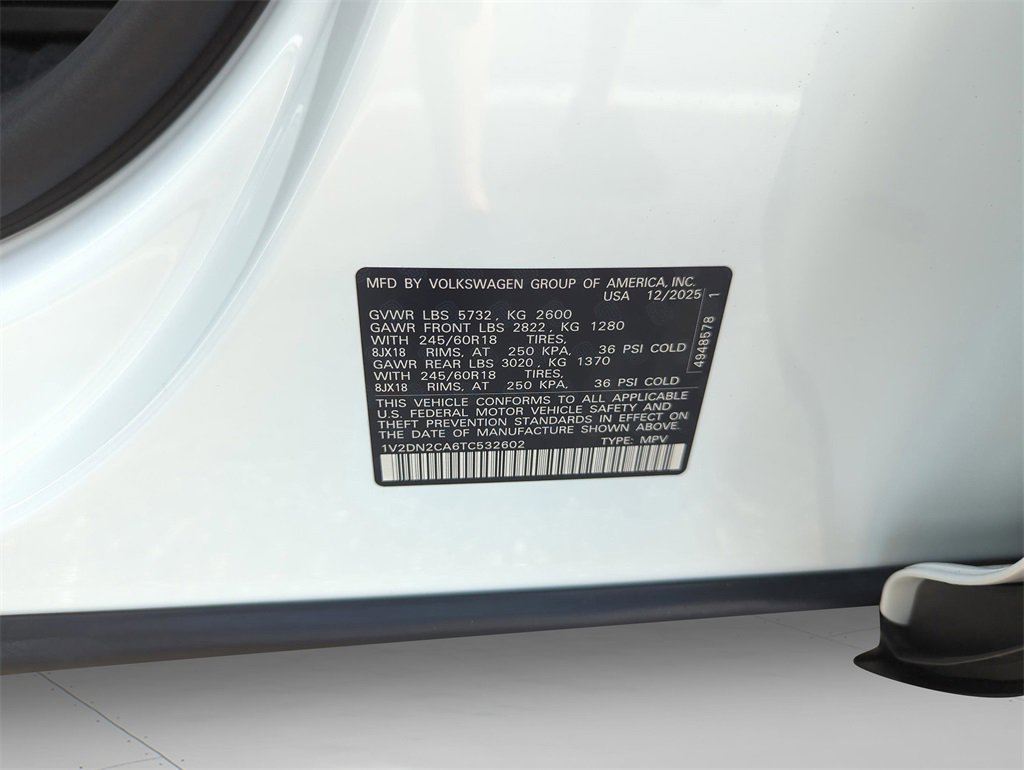 New 2026 Volkswagen Atlas SE image 42