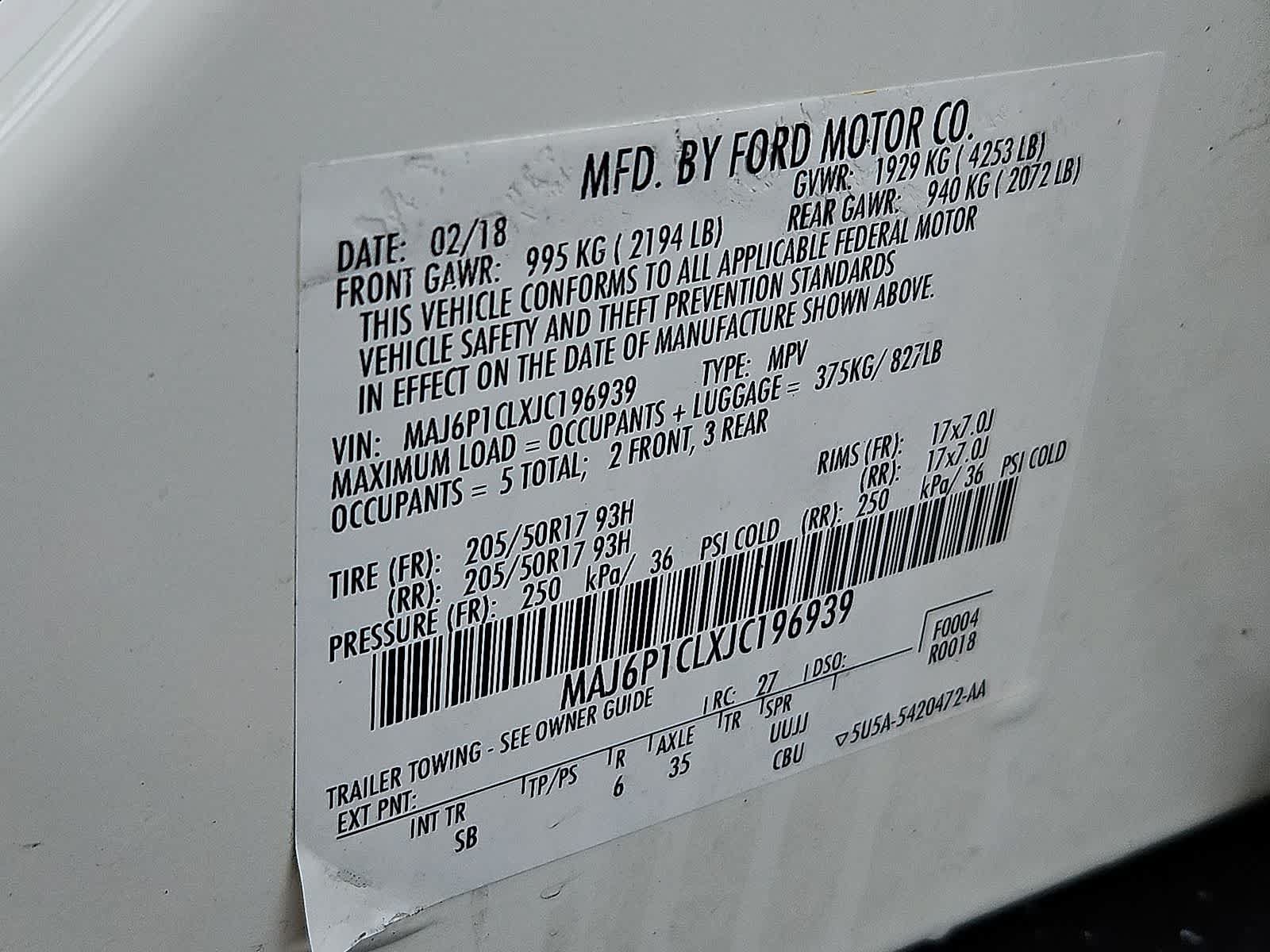 Used 2018 Ford EcoSport SES w/ SES Cold Weather Package AWD/4WD image 39