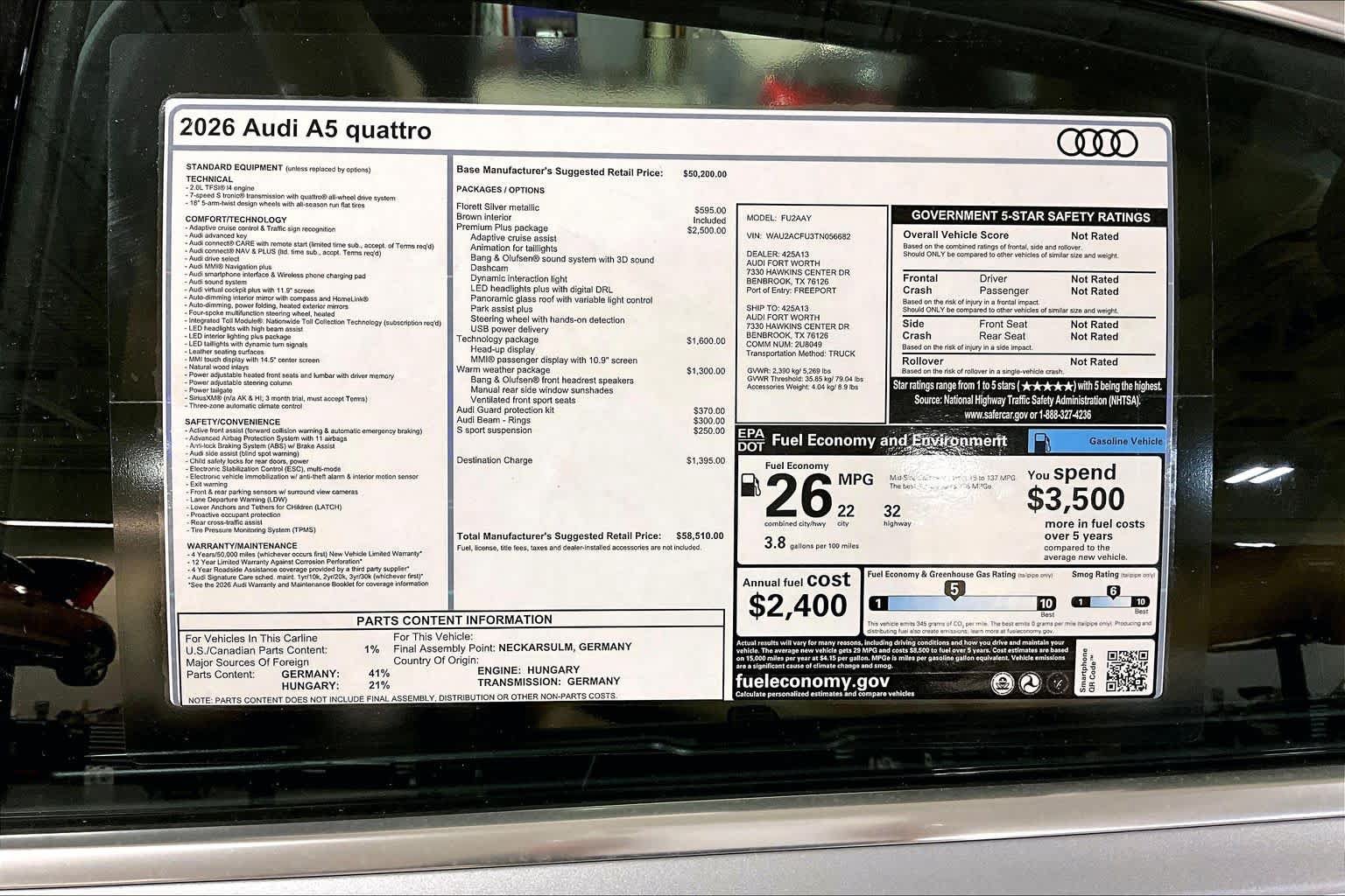 New 2026 Audi A5 Premium Plus AWD/4WD image 16