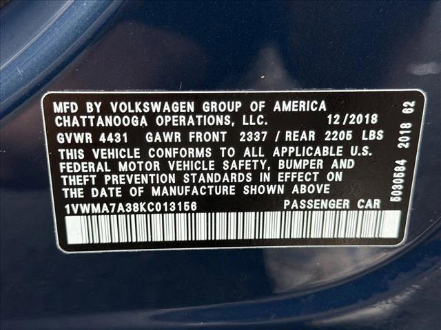 Used 2019 Volkswagen Passat 2.0T SE R-Line image 27