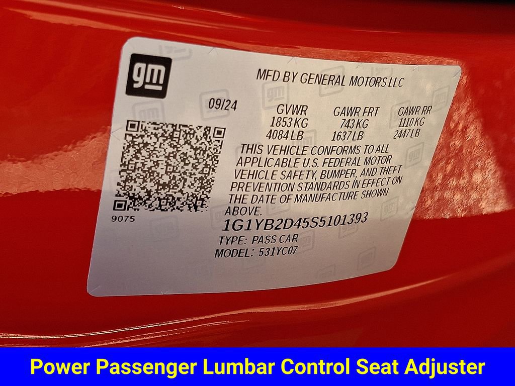 Certified 2025 Chevrolet Corvette Stingray Preferred Cpe w/ Z51 Performance Package image 28