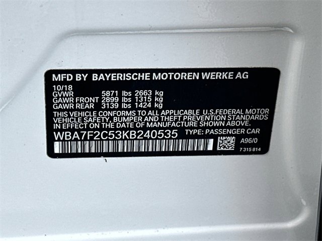 Used 2019 BMW 750i xDrive w/ Executive Package image 38