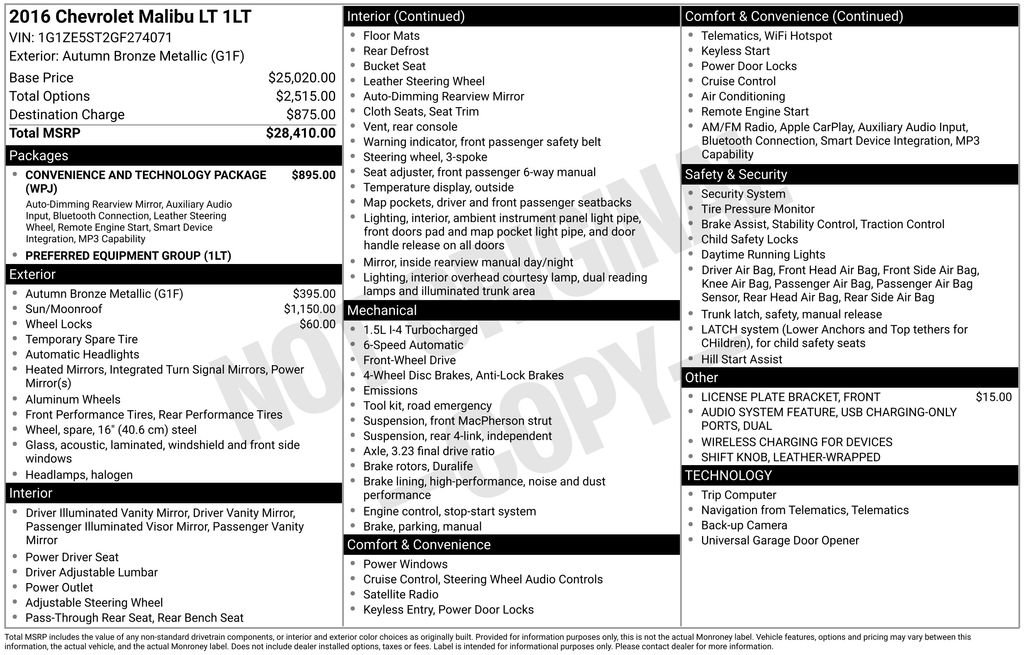 Used 2016 Chevrolet Malibu LT FWD image 12