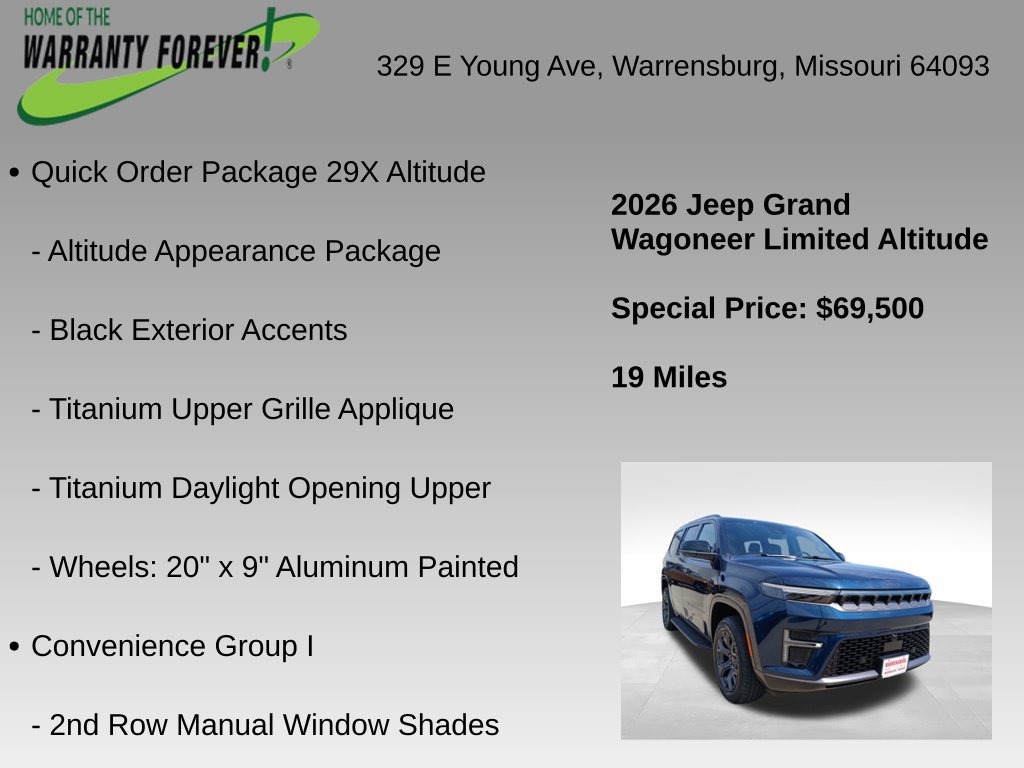 New 2026 Jeep Grand Wagoneer Limited w/ Convenience Group I AWD/4WD image 5