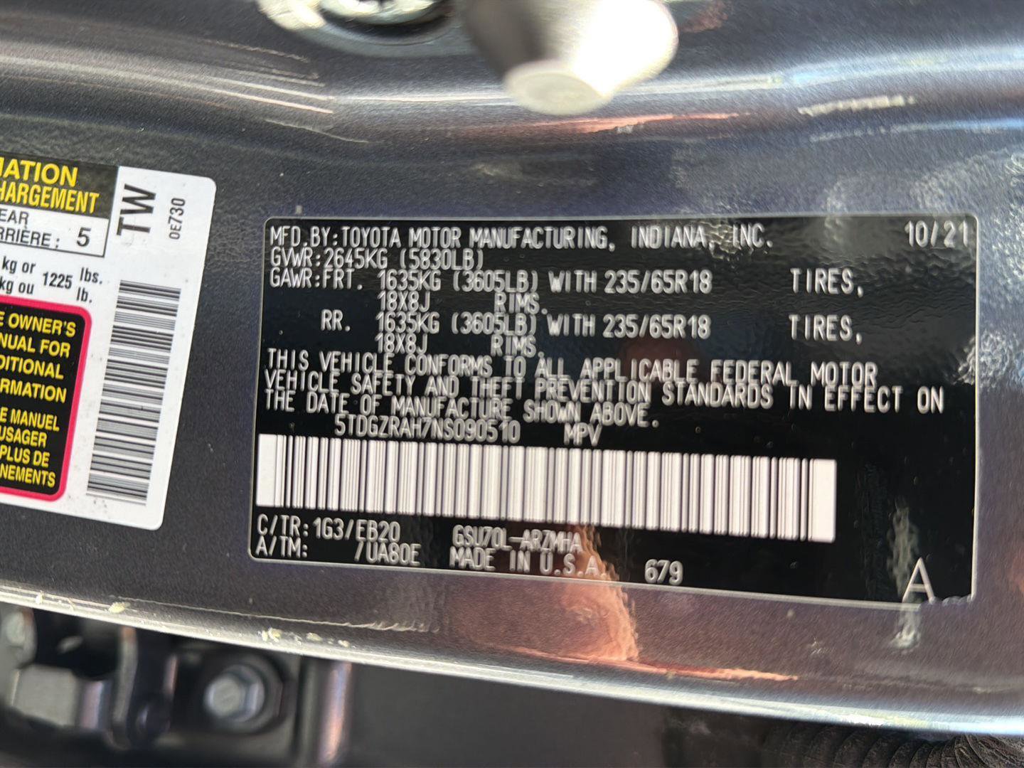 Used 2022 Toyota Highlander XLE FWD image 44