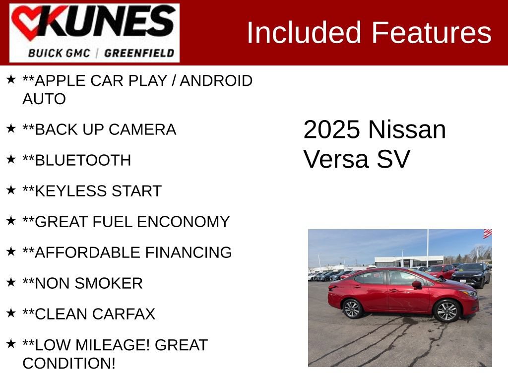 Used 2025 Nissan Versa SV image 2