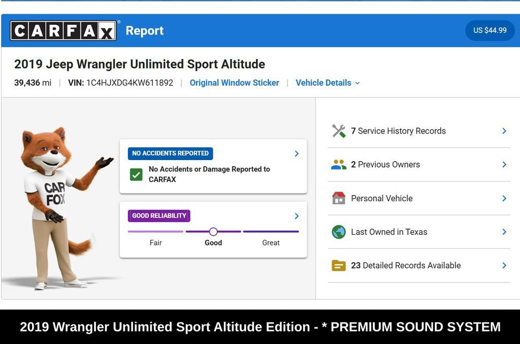 Used 2019 Jeep Wrangler Unlimited Sport AWD/4WD image 9