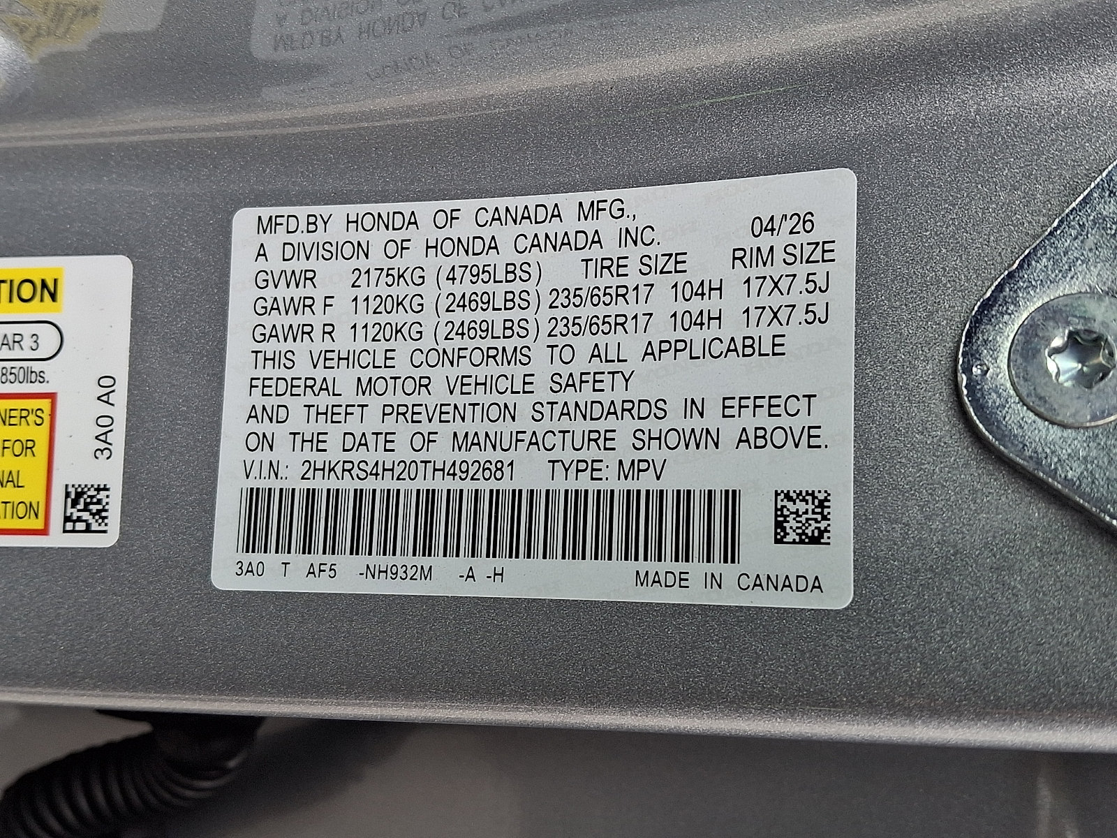 New 2026 Honda CR-V LX image 10