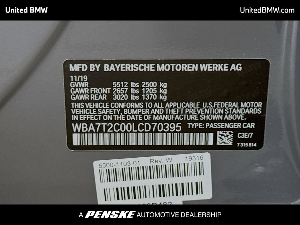 Used 2020 BMW 740i w/ M Sport Package RWD image 15