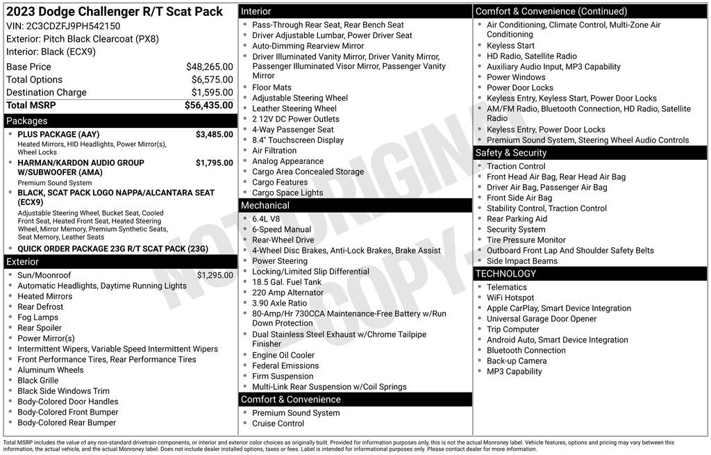 Used 2023 Dodge Challenger R/T Scat Pack w/ Plus Package RWD image 34