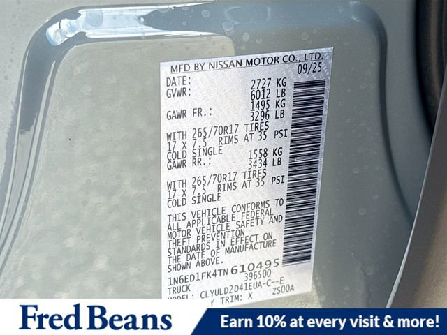 New 2026 Nissan Frontier PRO-4X w/ Pro-4x Convenience Package image 8