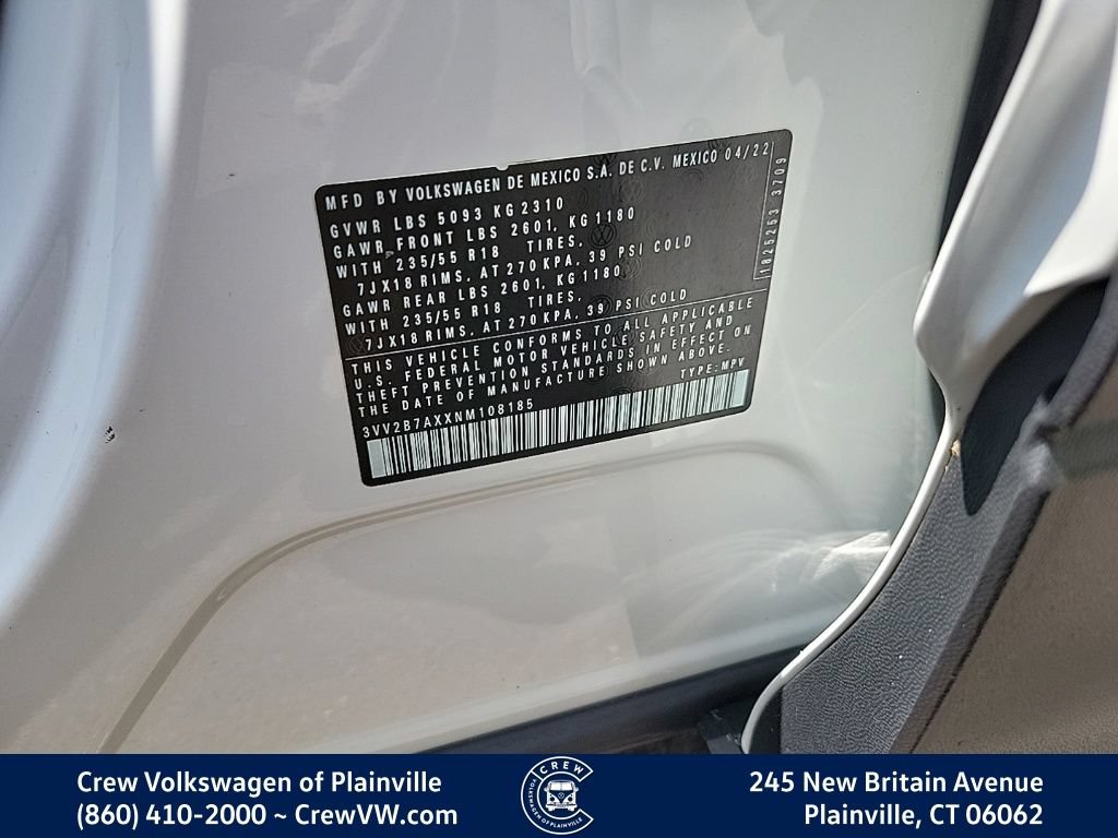 Certified 2022 Volkswagen Tiguan SE AWD/4WD image 35