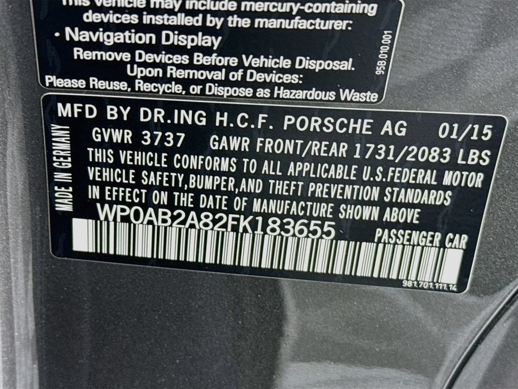 Certified 2015 Porsche Cayman S RWD image 27