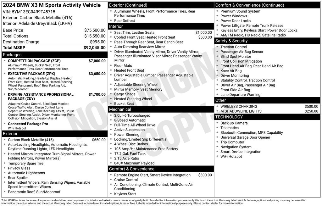 Used 2024 BMW X3 M w/ Competition Package image 5